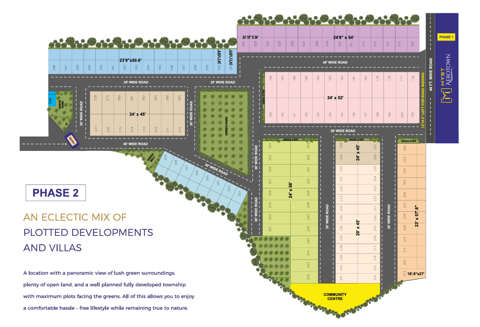 Site plan — Myst Aero Town