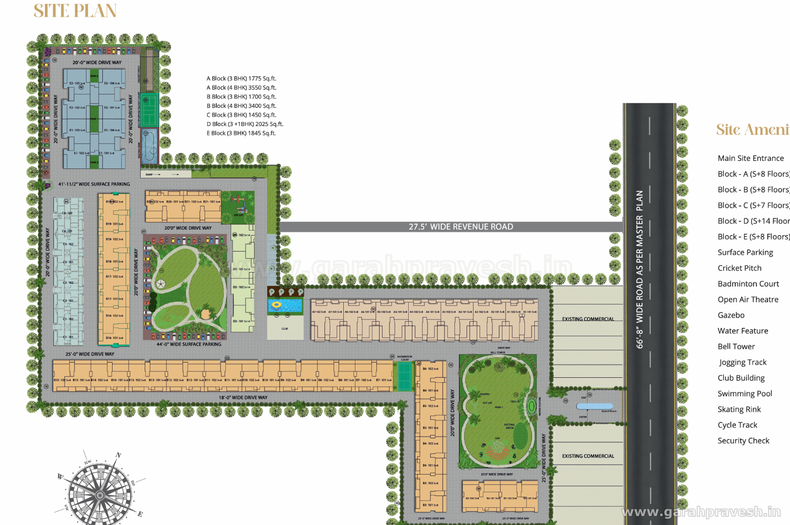 Site plan — Hermitage Centralis