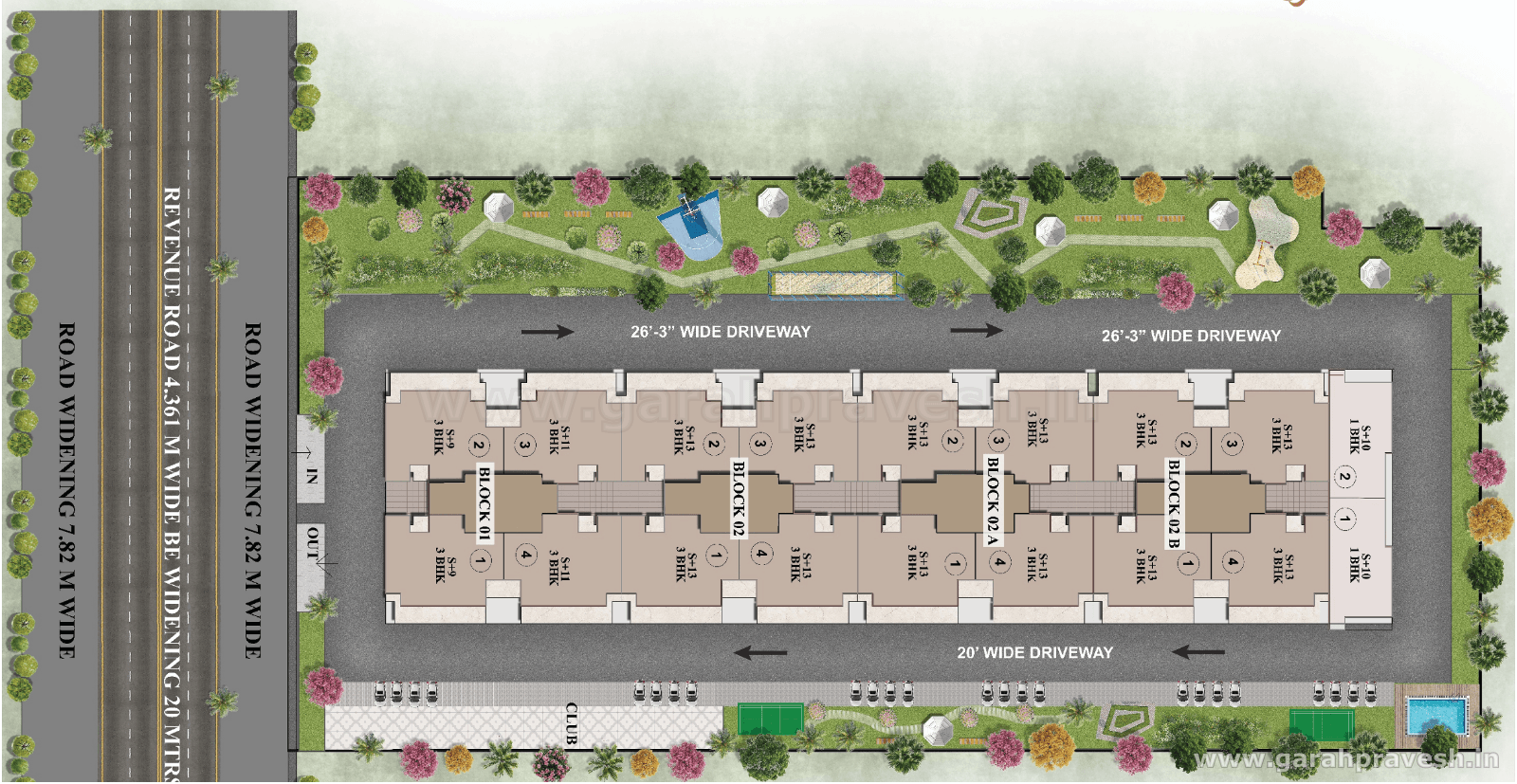 Site plan — Hermitage Royale (Auroville Heights)