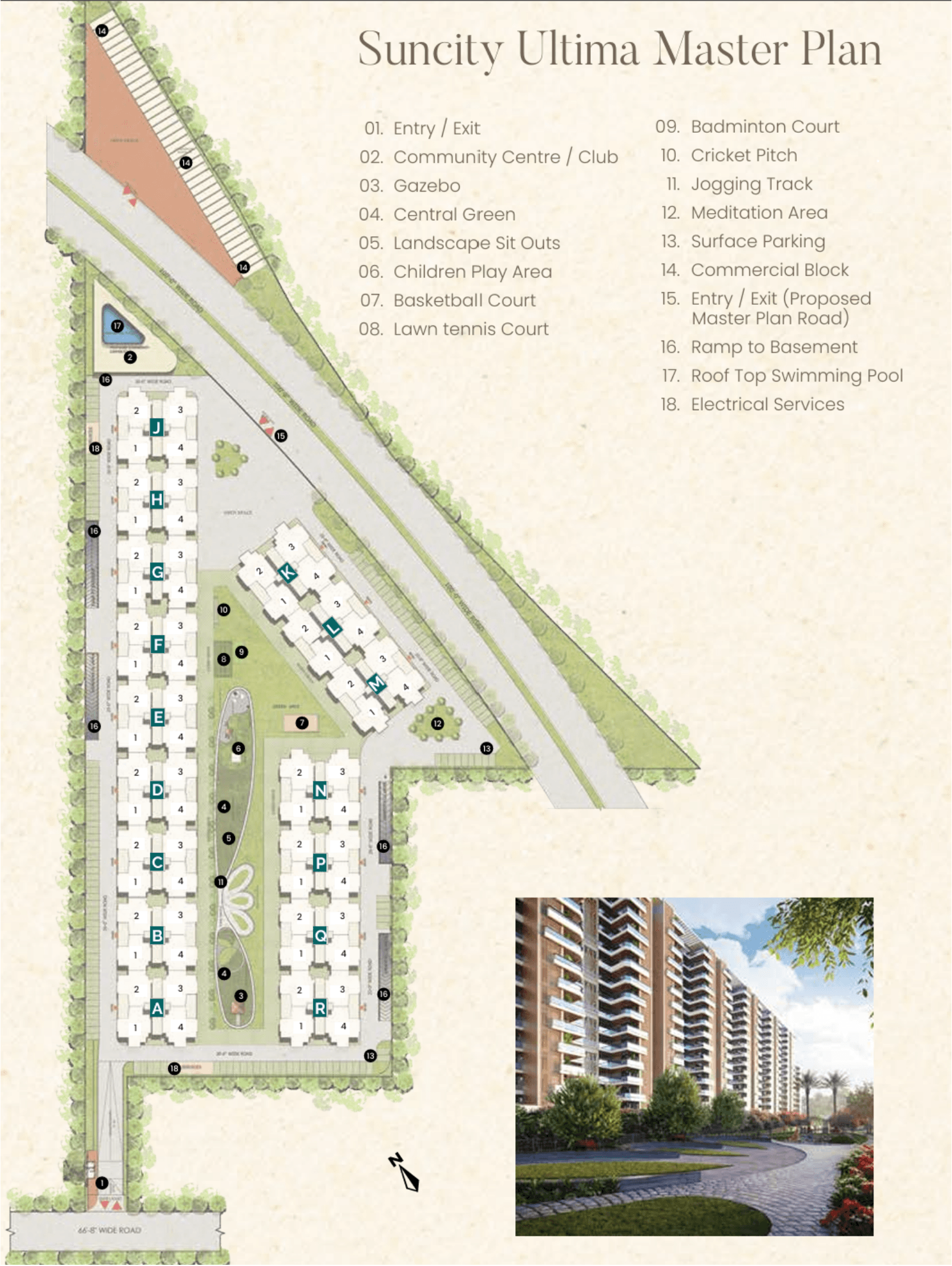 Site plan — Suncity Ultima