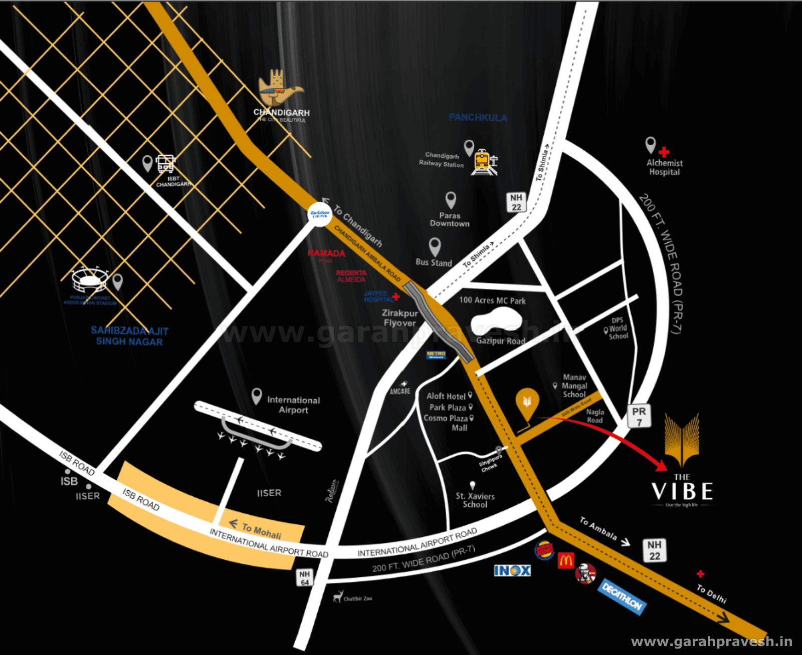 Location plan — The Vibe
