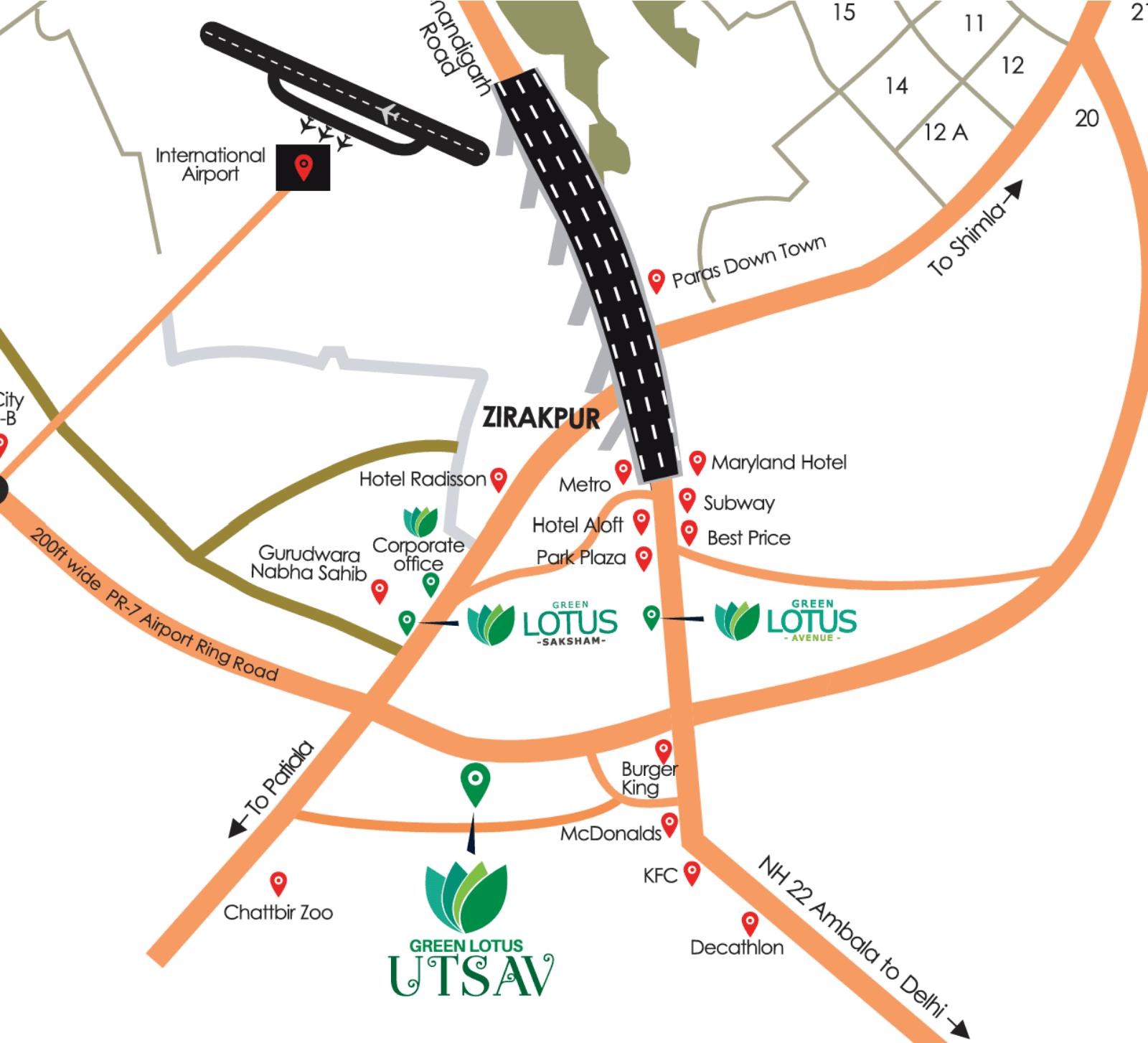 Location plan — Green Lotus Utsav