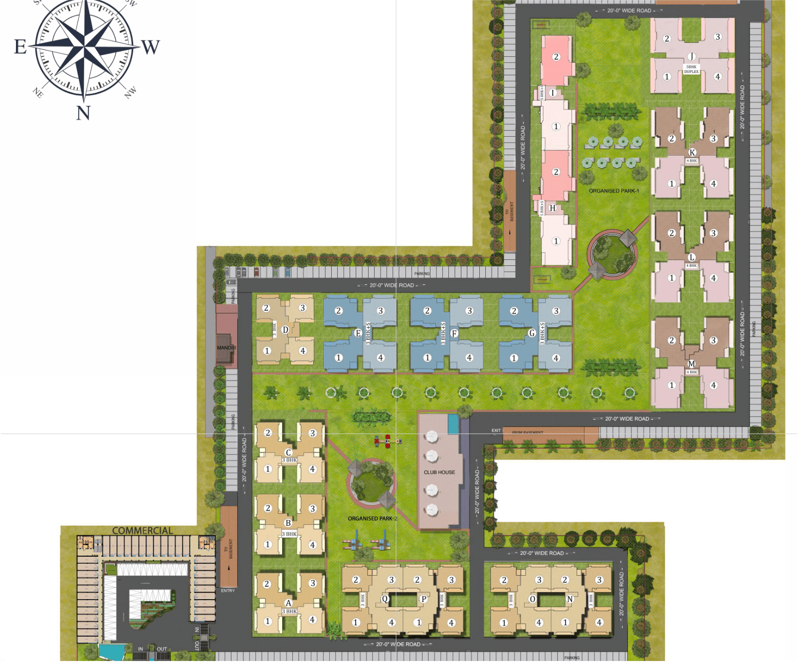 Site plan — Green Lotus Utsav