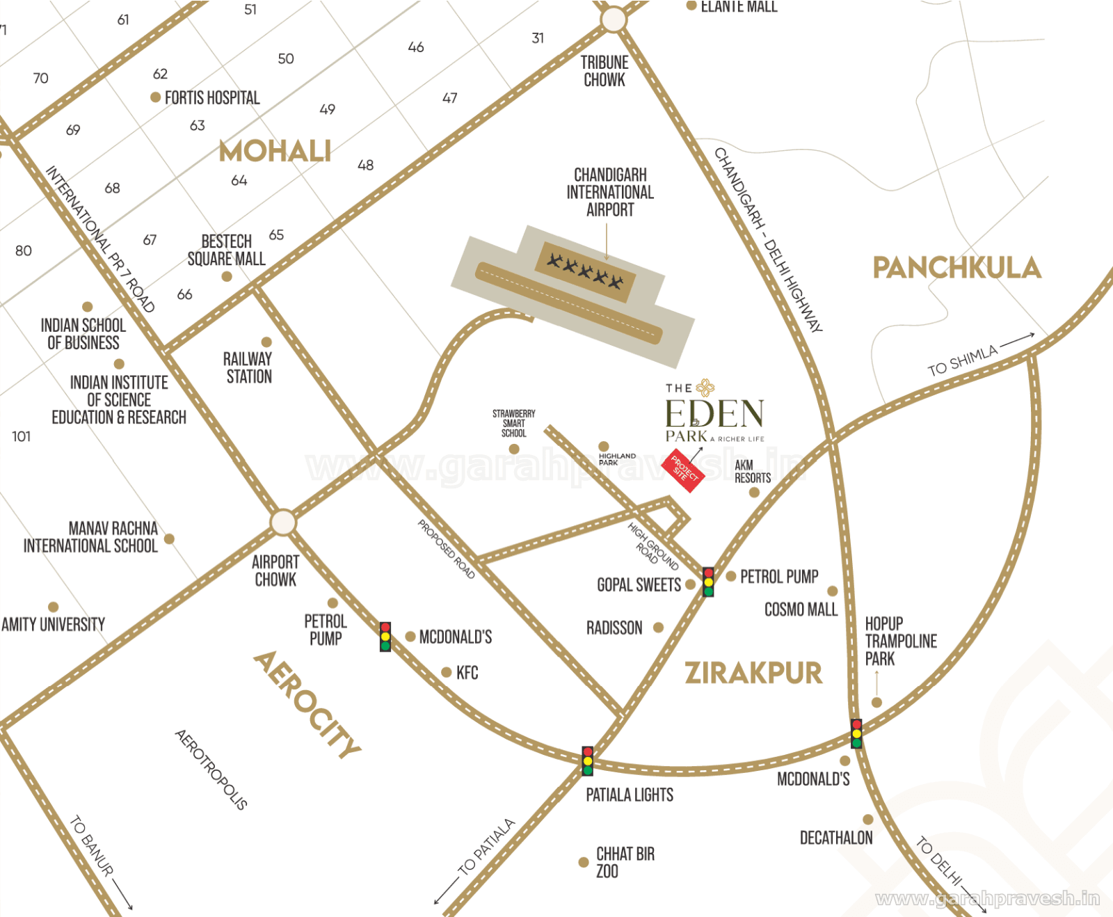 Location plan — The Eden Park