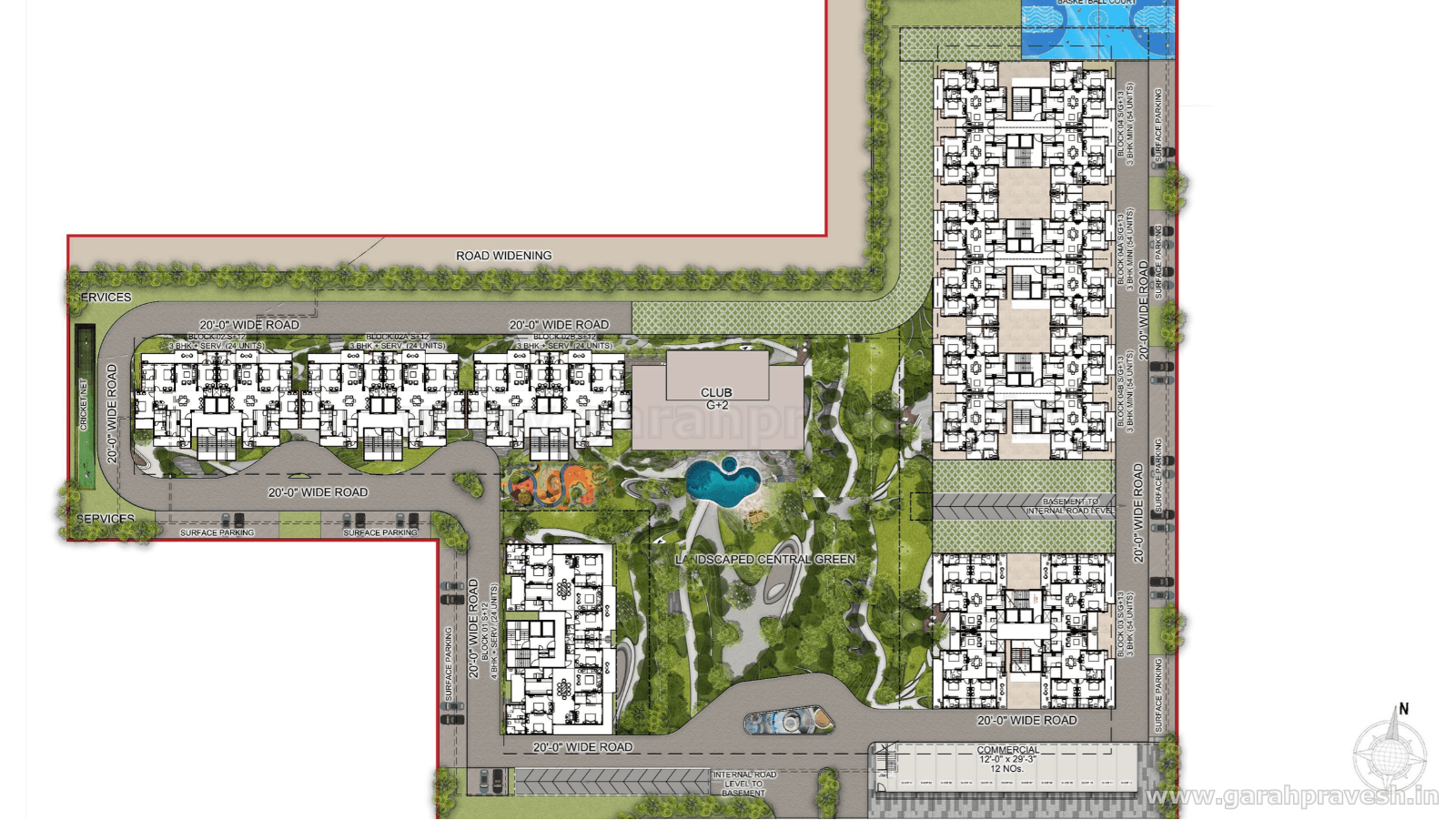 Site plan — The Eden Park