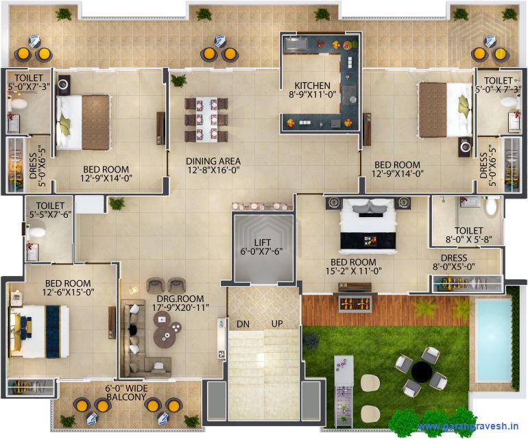 4 BHK Luxury Flats