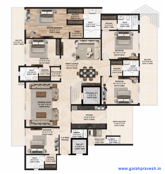 5+1 BHK Luxury Flats